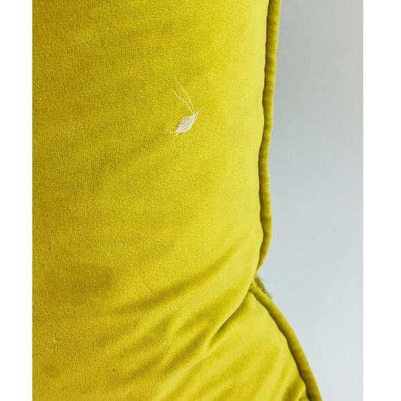 Rodeo Home Throw Pillow Yellow Gold Mustard Chenille Texture Down Feather Filled - Picture 8 of 13